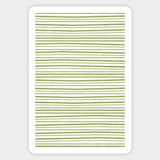 Horizontal Green Lines on Light Grey Background Sticker